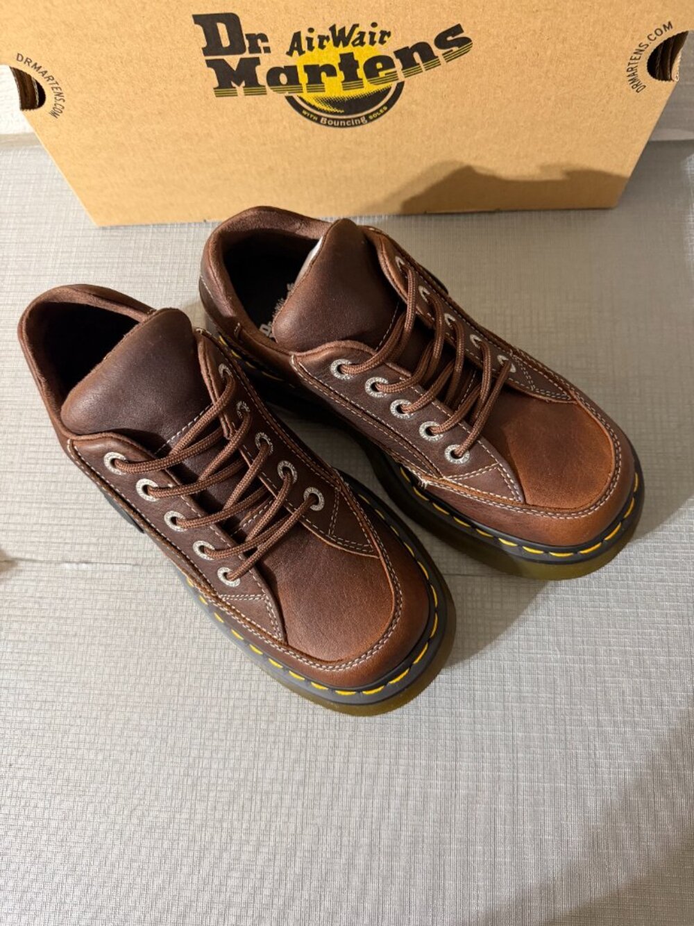 Grizzly Dark Brown~ Dr. Martens BUZZ 5-Eye Leather Shoes MSRP$210 CUTE &CHIC - Picture 12 of 16